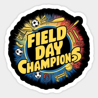 Field Day Champions: Groovy Sports Spectacle Sticker